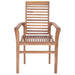 Dining Chairs 2 Pcs With Cream Cushions Solid Teak Wood