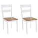 Dining Chairs 2 Pcs White Solid Rubber Wood Xaptln