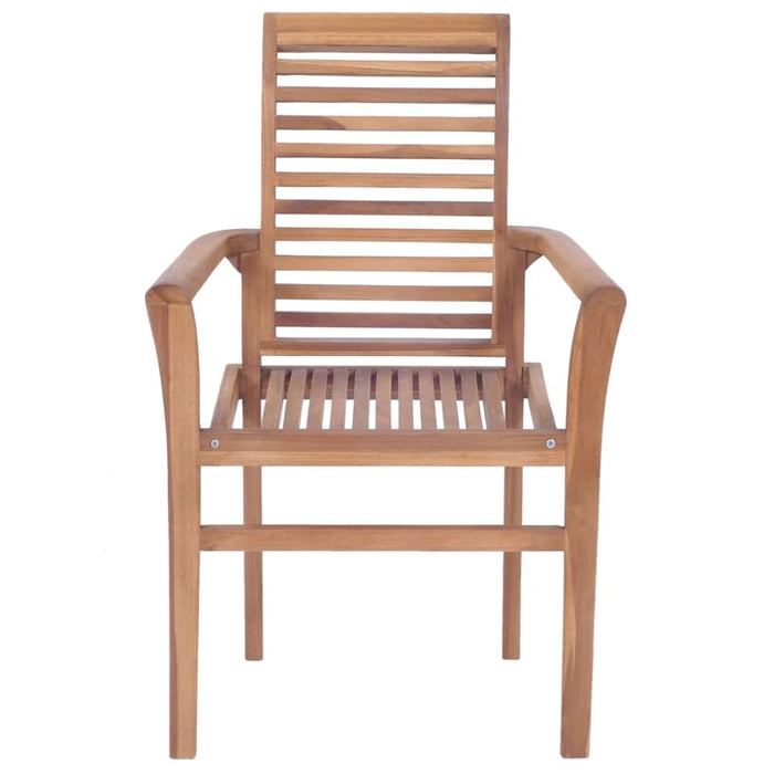 Dining Chairs 4 Pcs With Anthracite Cushions Solid Teak