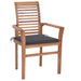 Dining Chairs 4 Pcs With Anthracite Cushions Solid Teak