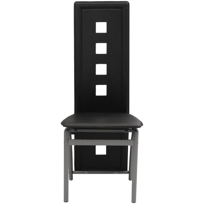 Dining Chairs 4 Pcs Black Faux Leather Gl55265