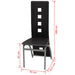 Dining Chairs 4 Pcs Black Faux Leather Gl55265