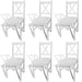 Dining Chairs 6 Pcs White Pinewood Gl453196