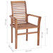 Dining Chairs 8 Pcs With Beige Cushions Solid Teak Wood