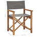 Director’s Chair Solid Teak Wood Grey Aiaoo