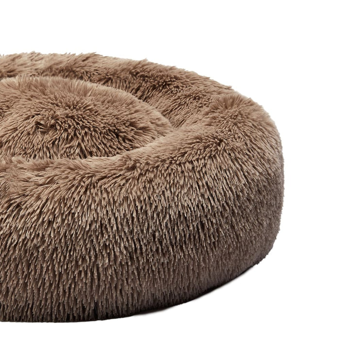 Pet Bed Cat Dog Donut Nest Calming Mat Kennel Cave Deep