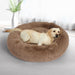 Pet Bed Cat Dog Donut Nest Calming Mat Kennel Cave Deep