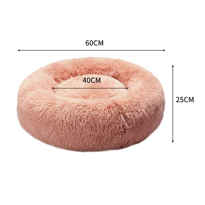 Pet Bed Cat Dog Donut Nest Calming Kennel Cave Deep