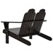 Double Adirondack Chair Wood Brown Aixtb