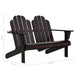 Double Adirondack Chair Wood Brown Aixtb