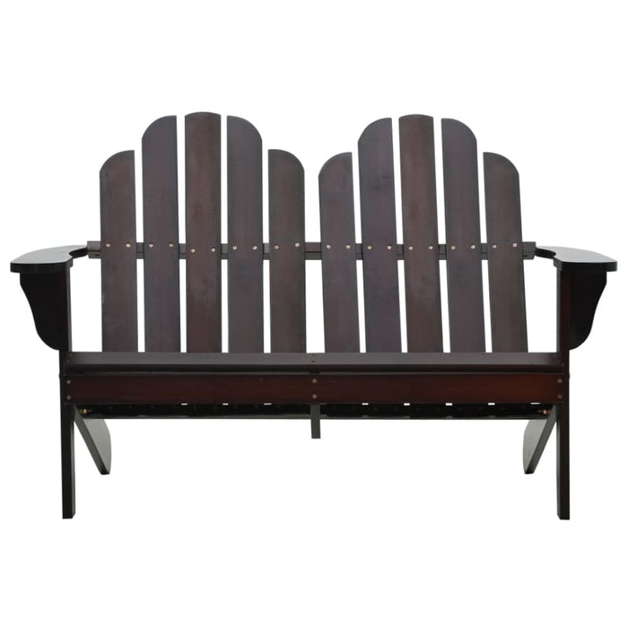 Double Adirondack Chair Wood Brown Aixtb