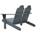 Double Adirondack Chair Wood Grey Aixxk