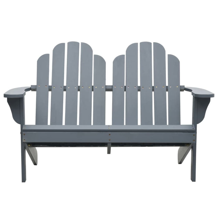 Double Adirondack Chair Wood Grey Aixxk