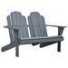 Double Adirondack Chair Wood Grey Aixxk