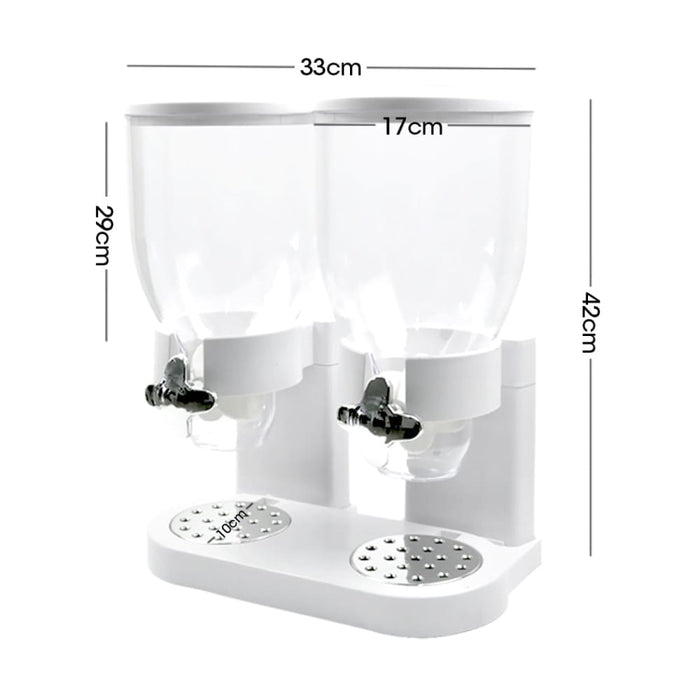 Goslash Picks Double Cereal Dispenser Dry Food Storage