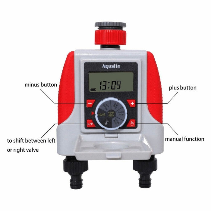 Dual Automatic Watering Sprinkler Timer Waterproof