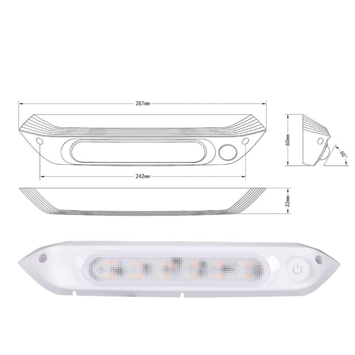 Goslash Picks Dual Led Awning Light Amber White 12v 24v