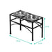 Dual Elevated Raised Pet Dog Feeder Bowl Stainless Steel