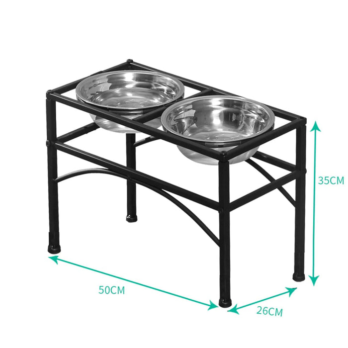 Goslash Picks Dual Elevated Raised Pet Dog Puppy Feeder