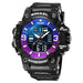 Dual Time Display Sport Wristwatch with Led Light