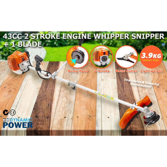 Dynamic Power Garden Whipper Snipper Brush Cutter 43cc + 1