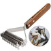 Efficient Safe Dog Comb Rakewith Wooden Handle Removes