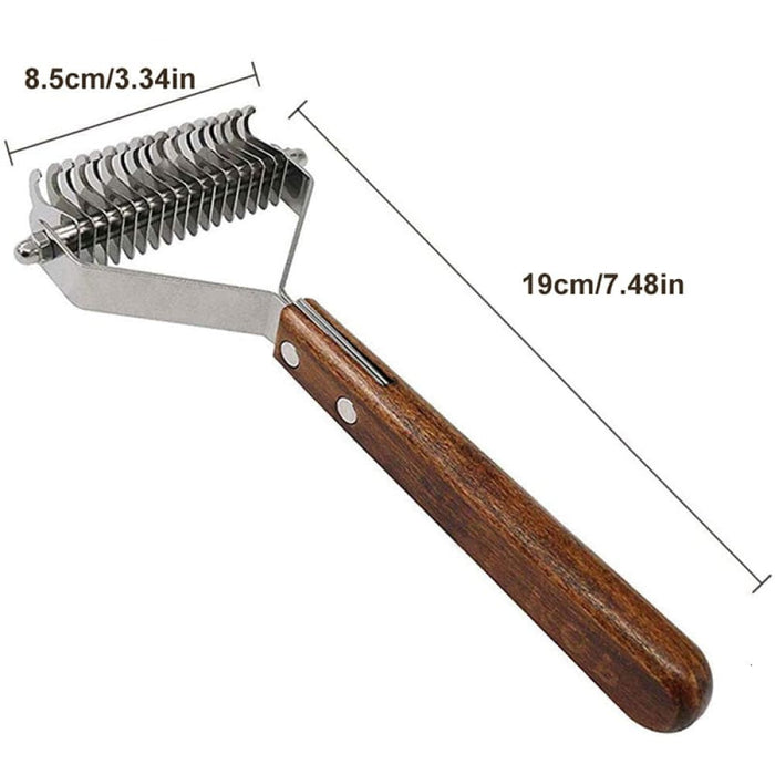 Efficient Safe Dog Comb Rakewith Wooden Handle Removes