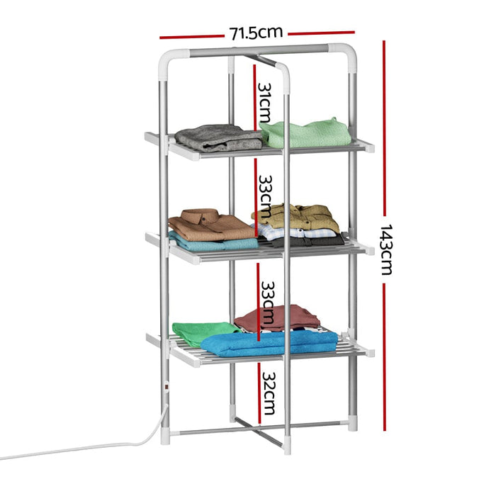 Electric Heated Towel Clothes Rail Rack Airer Dryer Warmer