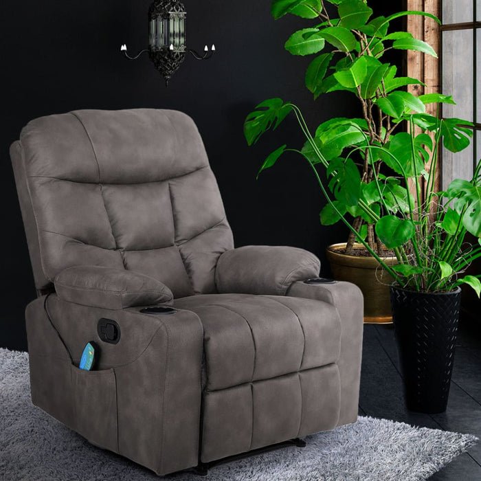 Electric Massage Chair Recliner Heated 8-point Lounge Sofa