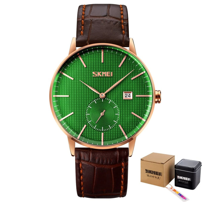 Elegant Design Simple Leather Strap Men’s Watch