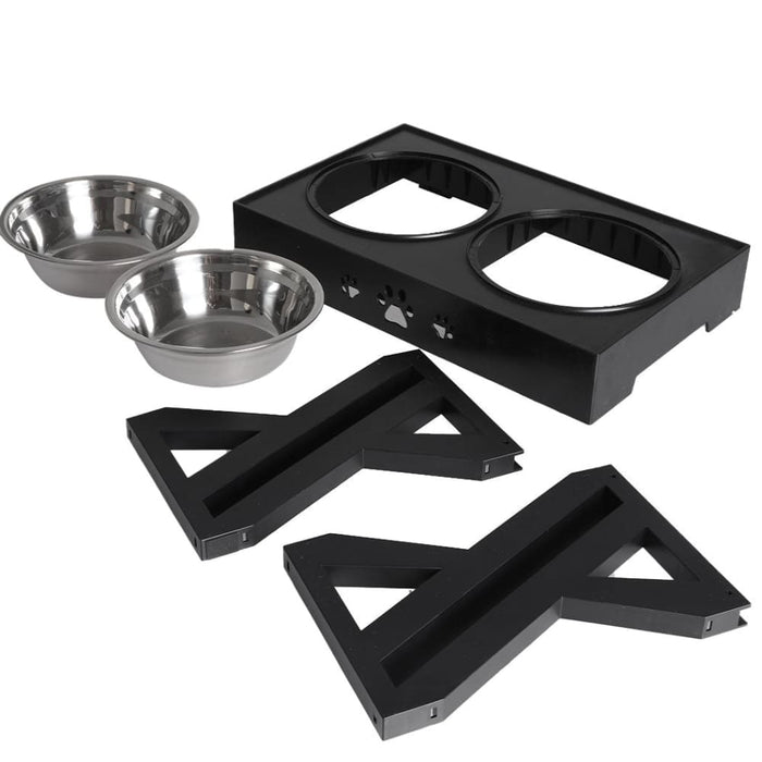 Goslash Picks Elevated Pet Feeder Food Water Double Bowl