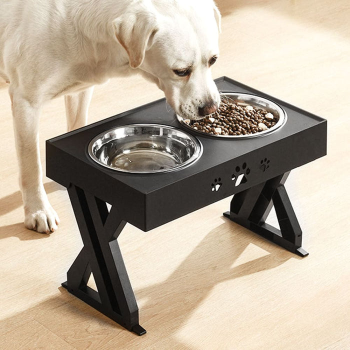 Goslash Picks Elevated Pet Feeder Food Water Double Bowl