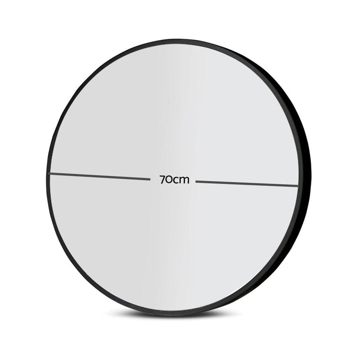 Embellir Round Wall Mirror 70cm Makeup Bathroom Frameless