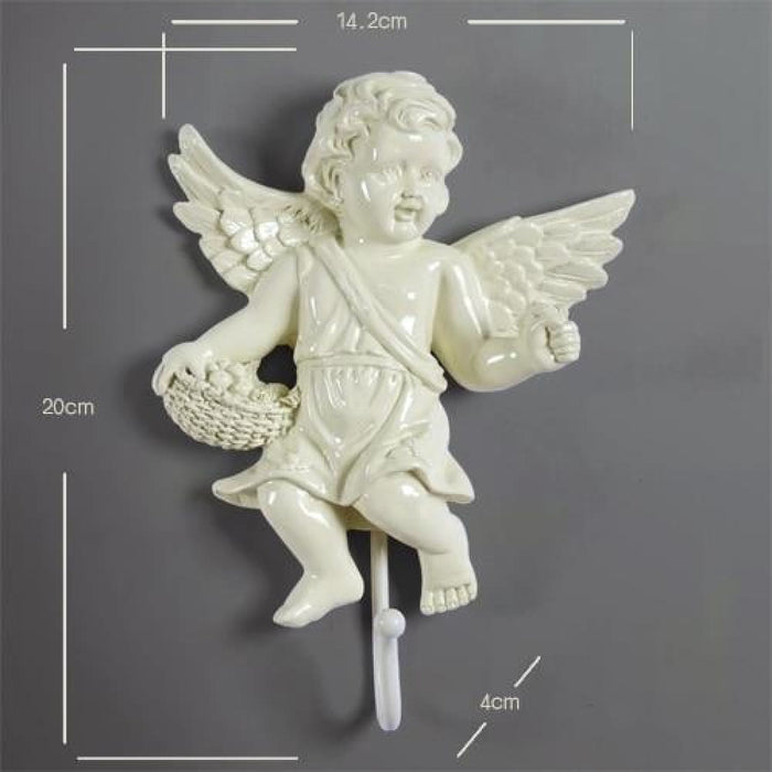 European Angel Statue Wall Decor Keys Holder Hanger