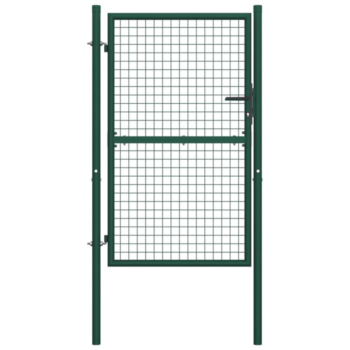 Fence Gate Steel 100x150 Cm Green Oapita