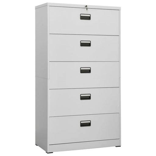 Filing Cabinet Light Grey 90x46x164 Cm Steel Ttlxkk