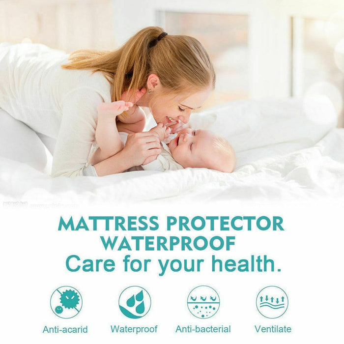 Fitted Waterproof Bed Mattress Protectors Covers Super King