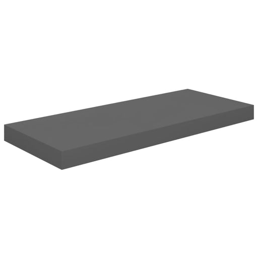 Floating Wall Shelf Glossy Look Grey Mdf Txtikb