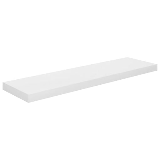 Floating Wall Shelf Glossy Look White Mdf Txtipa