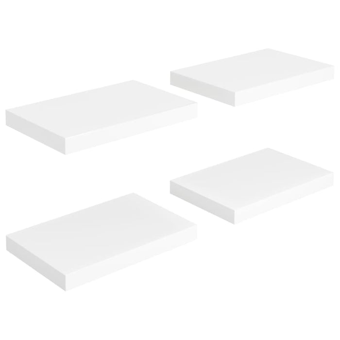 Floating Wall Shelves 4 Pcs White Mdf Txtnbi