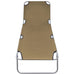 Foldable Sunlounger With Adjustable Backrest Taupe Aaxka