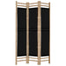 Folding 3-panel Room Divider 120 Cm Bamboo and Canvas Tpblxi