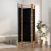 Folding 3-panel Room Divider 120 Cm Bamboo and Canvas Tpblxi