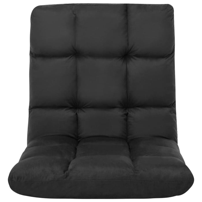 Folding Floor Chair Black Microfibre Txpxpl