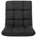 Folding Floor Chair Black Microfibre Txpxpl