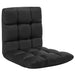 Folding Floor Chair Black Microfibre Txpxpl