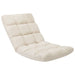 Folding Floor Chair Cream Microfibre Txpxpi