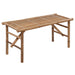 Folding Garden Bench With Cushion 118 Cm Bamboo Tbltnio