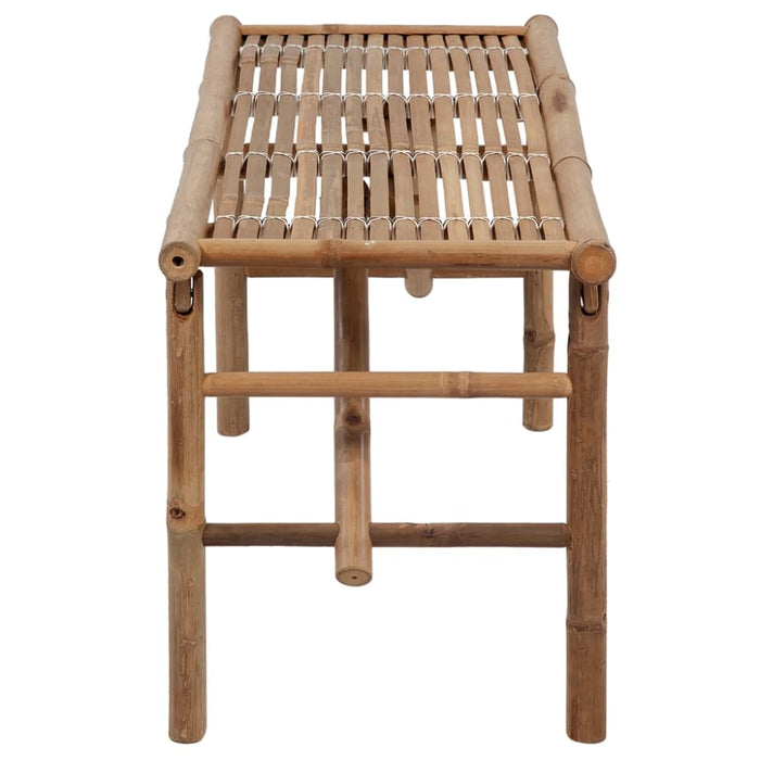 Folding Garden Bench With Cushion 118 Cm Bamboo Tbltnio