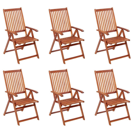 Folding Garden Chairs 6 Pcs Solid Wood Acacia Tblppol